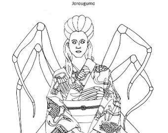 Jorougumo Digital Hand Embroidery Pattern PDF