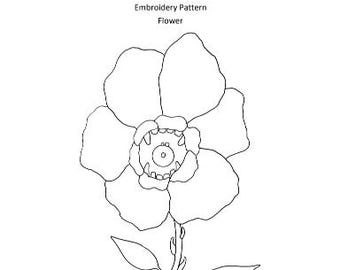Flower Digital Hand Embroidery PDF Pattern