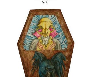 Coffin Digital Hand Embroidery PDF Pattern