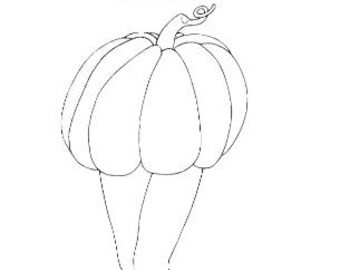 Pin-Up Pumpkin Digital Hand Embroidery PDF Pattern