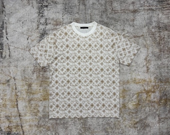 Louis Vuitton Monogram Beige Tee Men Size Xl