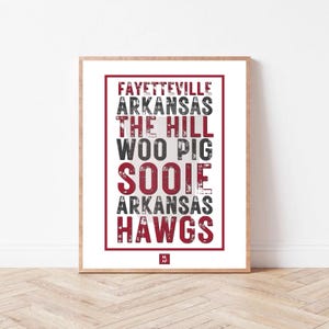 Fayetteville Arkansas Print · 8x10/16x20 Printable · Digital Download