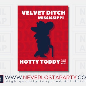 Ole Miss Velvet Ditch Print - Retro Digital Download