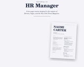HR Manager Resume Template | ATS-Friendly, Senior HRBP Cover Letter (Word, Pages, Google Docs)
