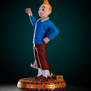 The Adventures of Tintin – TinTin | Ascension STL Statue | 3D Print Model | Digital STL File image 4