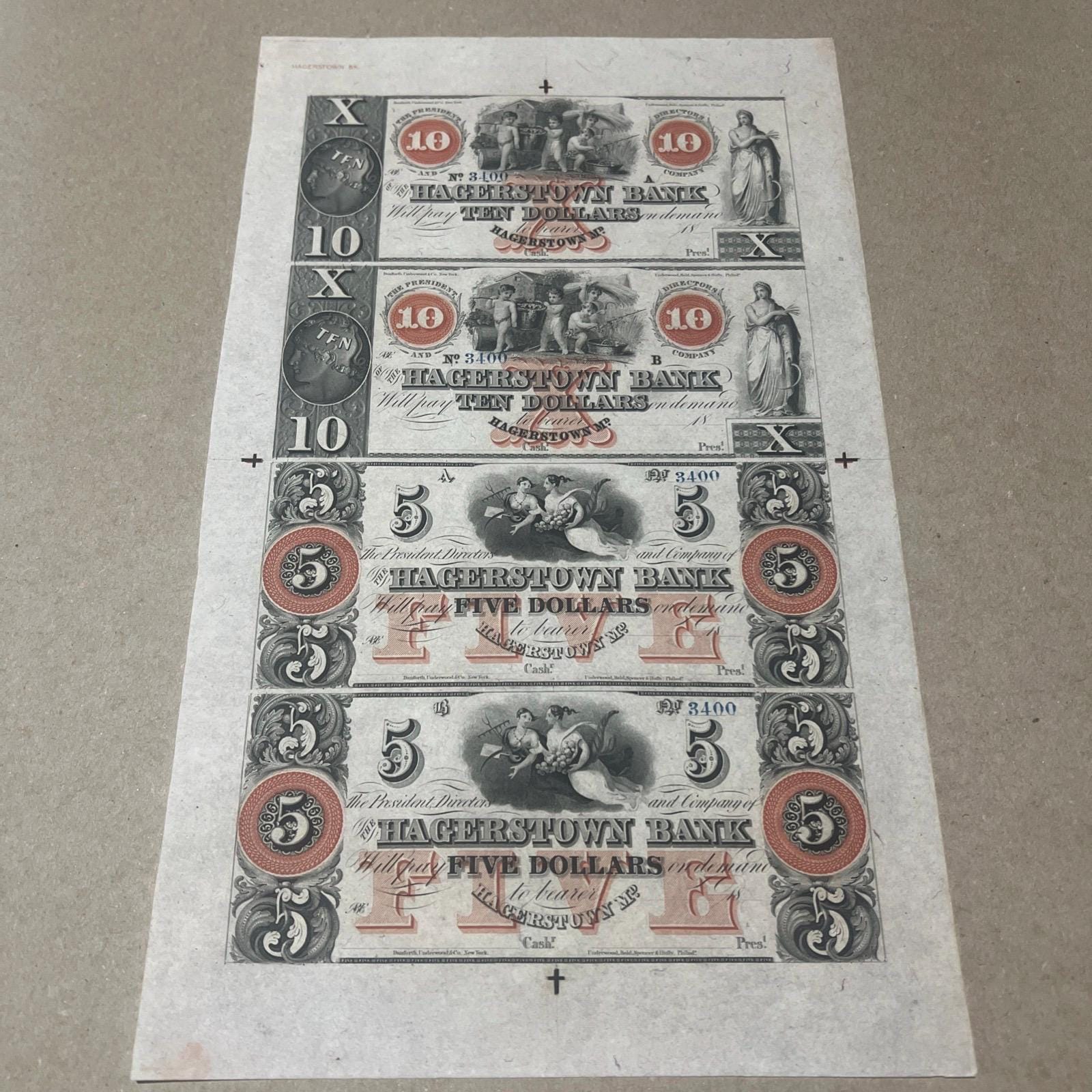 琉球 ドル表示10￠銘版付10枚ブロック 10 ten dollar note - Etsy 日本