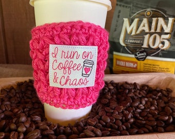 Cozy for Coffee Cup, Crocheted Cup Cozy for Travel Cups, Cozy for Hot Cups, Cozy for Cold Cans, Cozy for To Go Cup, Reusable Cup Cozy