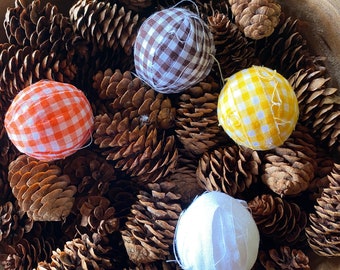 Fabric Balls for Dough Bowl Filler Basket Filler Farmhouse Country Fabric Balls for Table Centerpiece