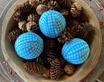 Fabric Balls for Dough Bowl Filler Basket Filler Farmhouse Country Fabric Balls Decor for Table Centerpiece