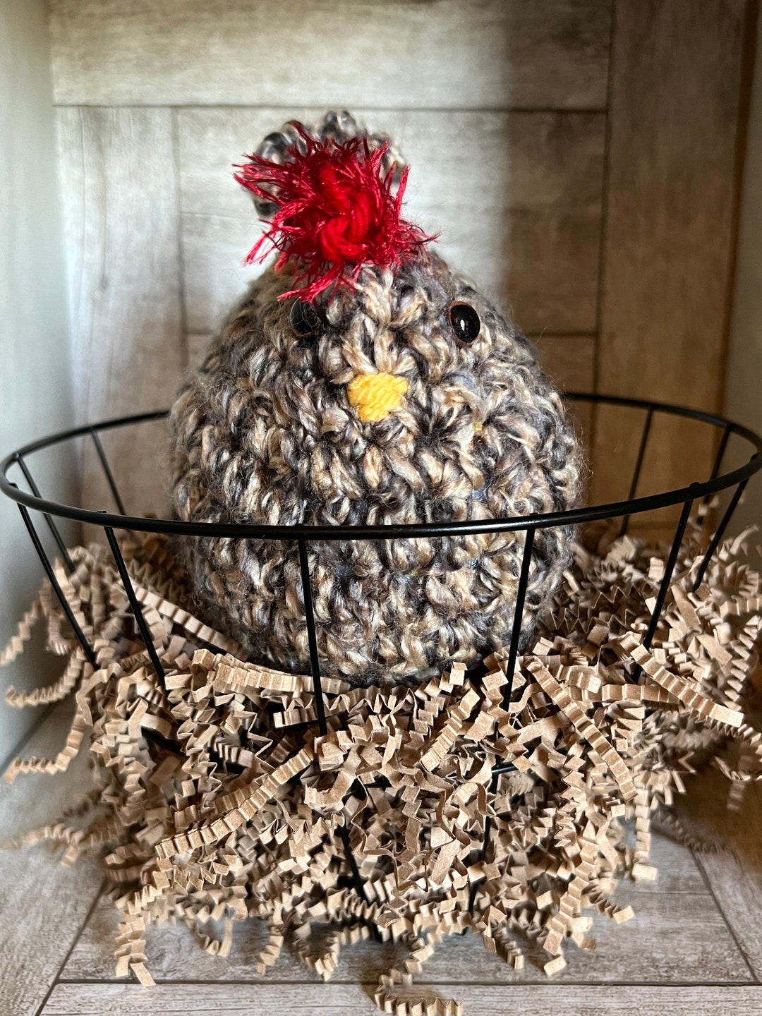 Crochet Chicken Farmhouse Decor Handmade Chickens Plush Chicken Country ...