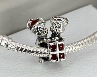 S925 silver Mickey and Minnie accessories, suitable for Pandora bracelets