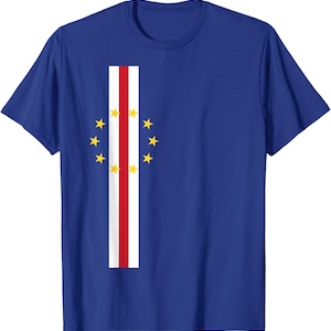カーボベルデTシャツ、カーボベルデ国旗マップシャツ、男性・女性向けカーボベルデ愛国ギフト、ルートヘリテージTシャツ