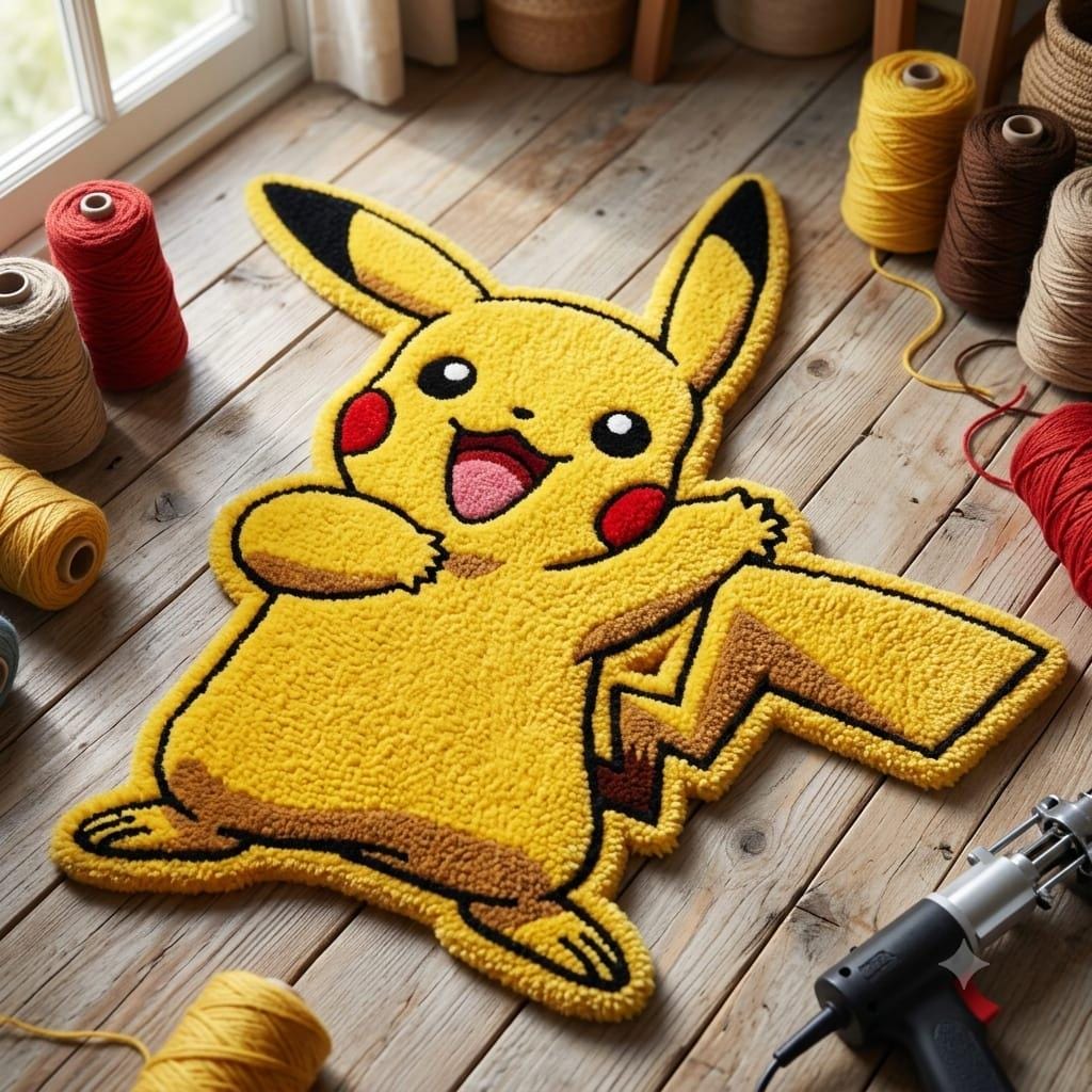 Pikachu rug - Etsy 日本