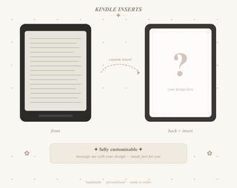Custom Insert | Personalized E-Reader Back Cover