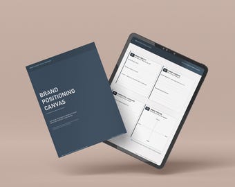 Brand Positioning Canvas | Fillable pdf worksheet | Brand strategy template | Instant Download | Designer briefing tool