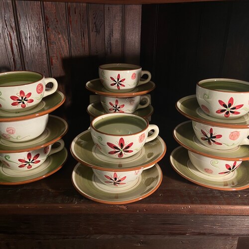 Stangl Carnival cups and saucers shops