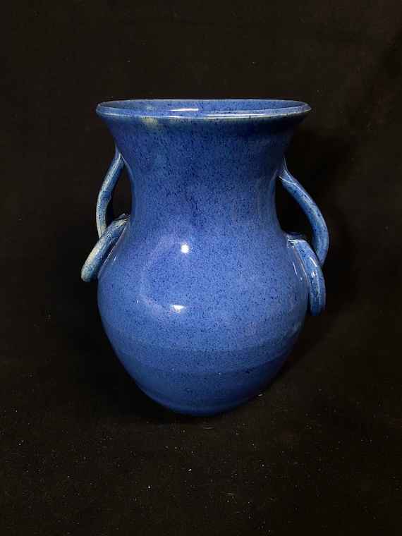 Beautiful Blue Southern Pottery Vase Etsy