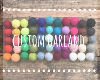 Customizable Felt Ball Garland