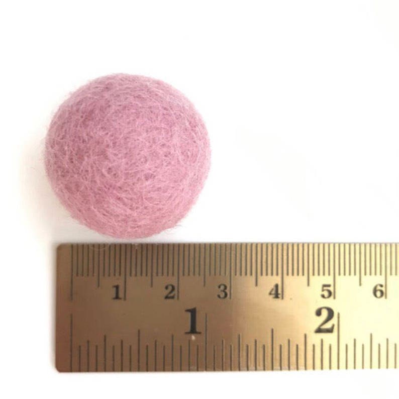 Hot Pink Wool Felt Pom Pom Balls image 5