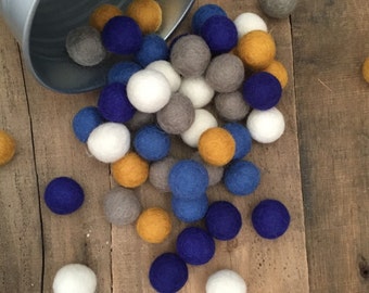 Hanukkah Felt Wool Balls