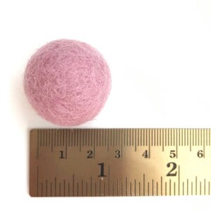 Mauve Wool Felt Pom Pom Balls image 5