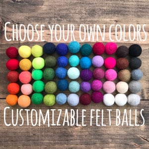 Choose Your Own Colors - 2cm Wool Felt Balls