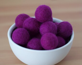 Grape Wool Felt Pom Pom Balls