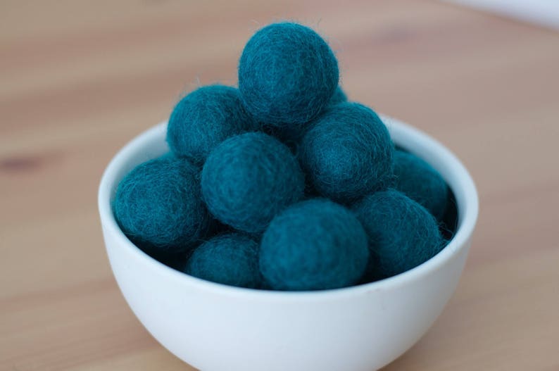 Tidepool Wool Felt Pom Pom Balls image 1