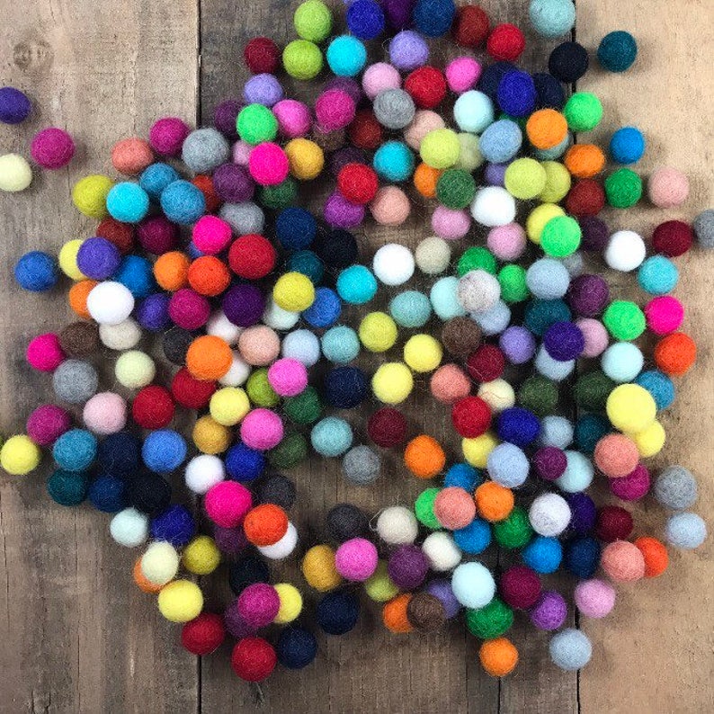 100 Count 1cm Wool Felt Balls Etsy