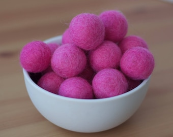 Bubblegum Wool Felt Pom Pom Balls