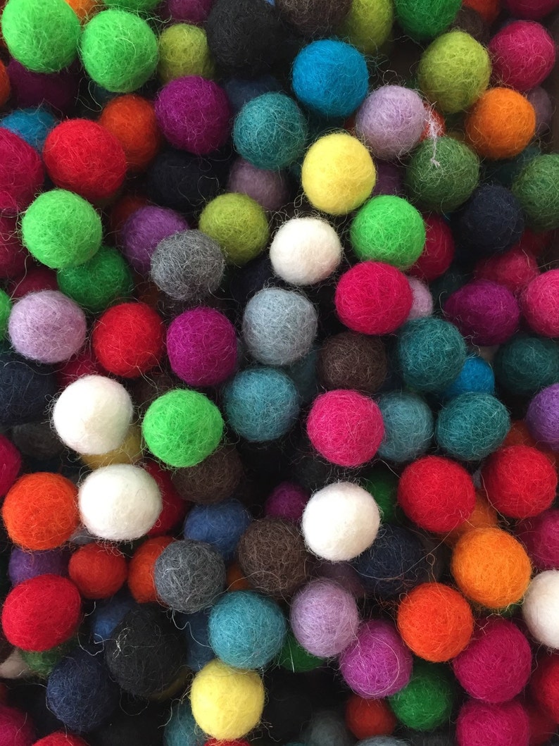 100 Count 1cm Wool Felt Balls Etsy