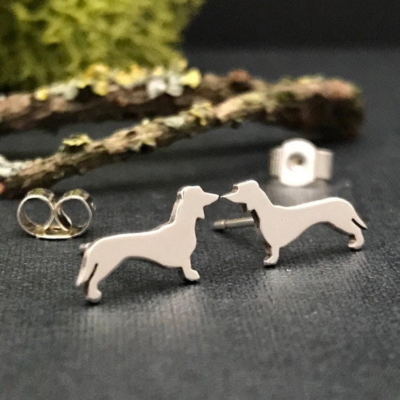dachshund stud earrings
