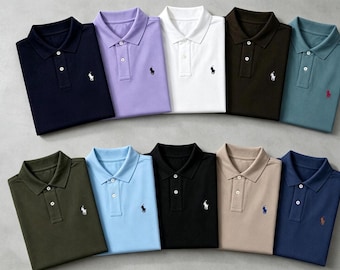 Classic Polo TShirt for Men | Premium Casual Short Sleeve Shirt | Timeless Preppy Style Everyday Wear