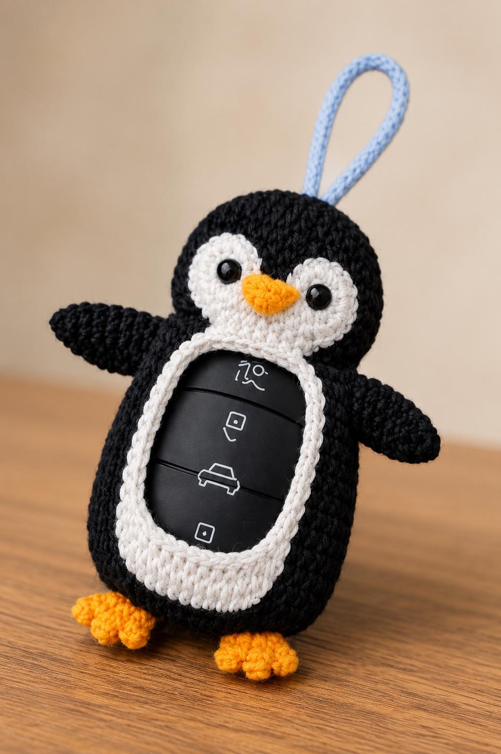 Crochet Key Cover Simple Pattern Cute Crochet Key Cover Bundle Pattern PDF, Penguin Monkey Keychain ...
