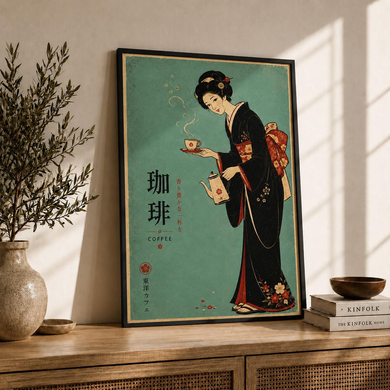 Japanese Coffee Shop Art Poster - Etsy