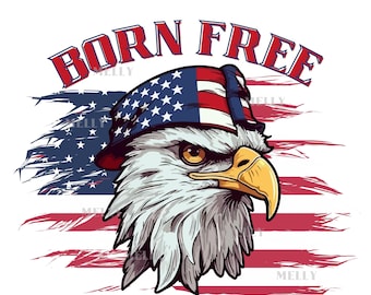 Born Free Patriotic Png, Svg Downloads