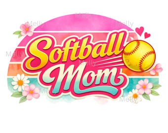 Softball Mom Design PNG, SVG Downloadables