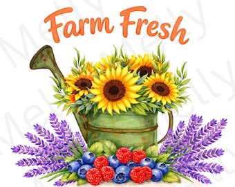 Floral Farm Fresh PNG, SVG Download