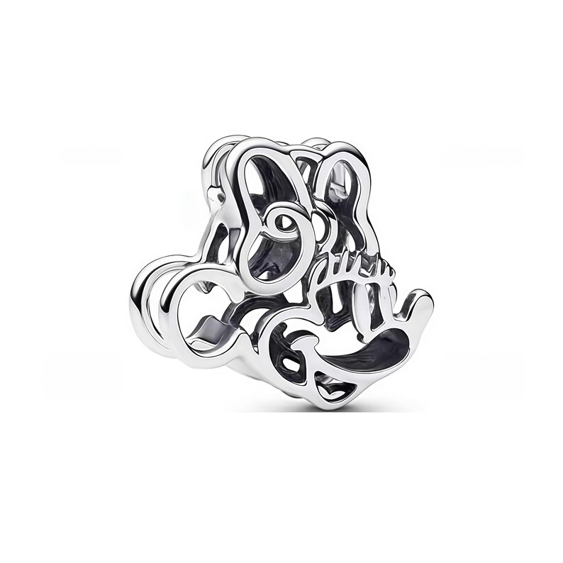 925 Sterling Silver Charms passar Pandora Stitch Angel Blå Rosa Emaljpärlor Utklippt Minnie Daisy Dingel Personliga Smycken Gåva för Kvinnor 11