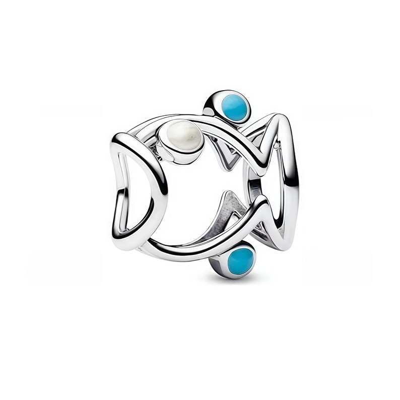 925 Sterling Silver Charms passar Pandora Stitch Angel Blå Rosa Emaljpärlor Utklippt Minnie Daisy Dingel Personliga Smycken Gåva för Kvinnor 15