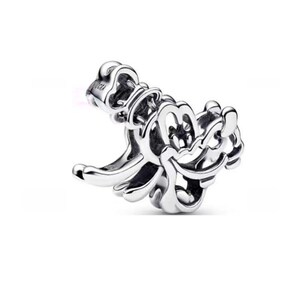 925 Sterling Silver Charms passar Pandora Stitch Angel Blå Rosa Emaljpärlor Utklippt Minnie Daisy Dingel Personliga Smycken Gåva för Kvinnor 14