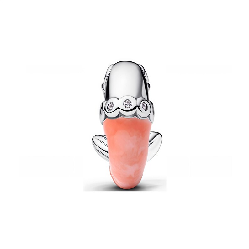 925 Sterling Silver Charms passar Pandora Stitch Angel Blå Rosa Emaljpärlor Utklippt Minnie Daisy Dingel Personliga Smycken Gåva för Kvinnor 16