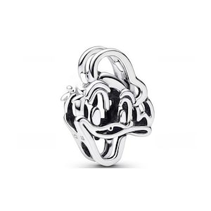 925 Sterling Silver Charms passar Pandora Stitch Angel Blå Rosa Emaljpärlor Utklippt Minnie Daisy Dingel Personliga Smycken Gåva för Kvinnor 9