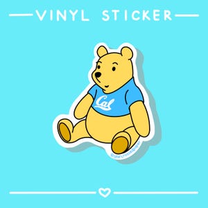 Kalifornischer Bären Aufkleber — Winnie Puuh Aufkleber — Bay Bereich Bär Merch — Disney Kalifornien — NorCal Bär Aufkleber — Berkeley Aufkleber