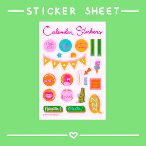 Kalenderstickervel | Mini Planner Dagboek Viering Feestevenement Stickers