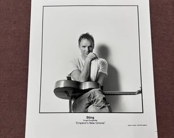 Sting Carter Smith Silver Gelatin Print Emperor's New Groove Music Press Photo