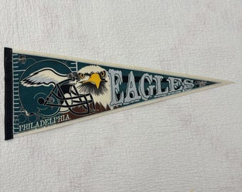 Vintage Philadelphia Eagles Pennants 30” NFL Football Wincraft made in USA.
