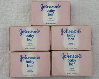 Vintage Johnson's Baby Bar Soap Lot (5 bars, 3oz each, 2001)