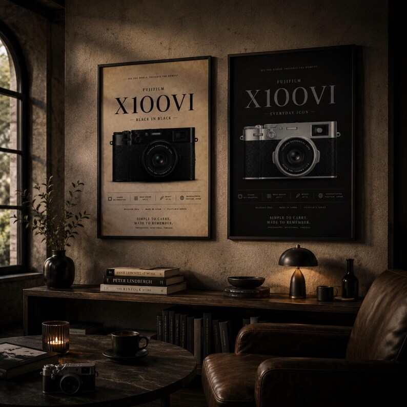 Fujifilm X100VI Silver Poster | Everyday Icon Camera Print | Minimalist ...