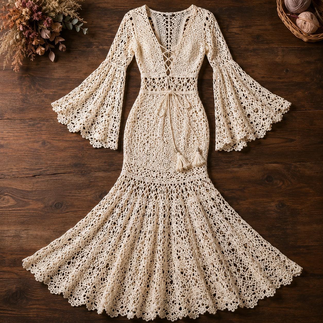 boho high waist lace maxi dress Lace Tiered Maxi Dress: Boho Chic Raw Cotton Sleeveless Dress